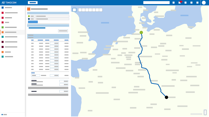 TIMOCOM Marketplace Calcolo percorso camion